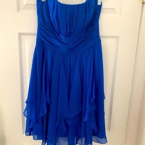 Strapless Formal Blue Dress